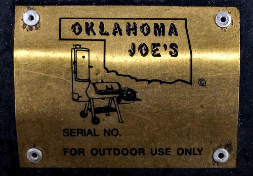 Originele Oklahoma Joe tag